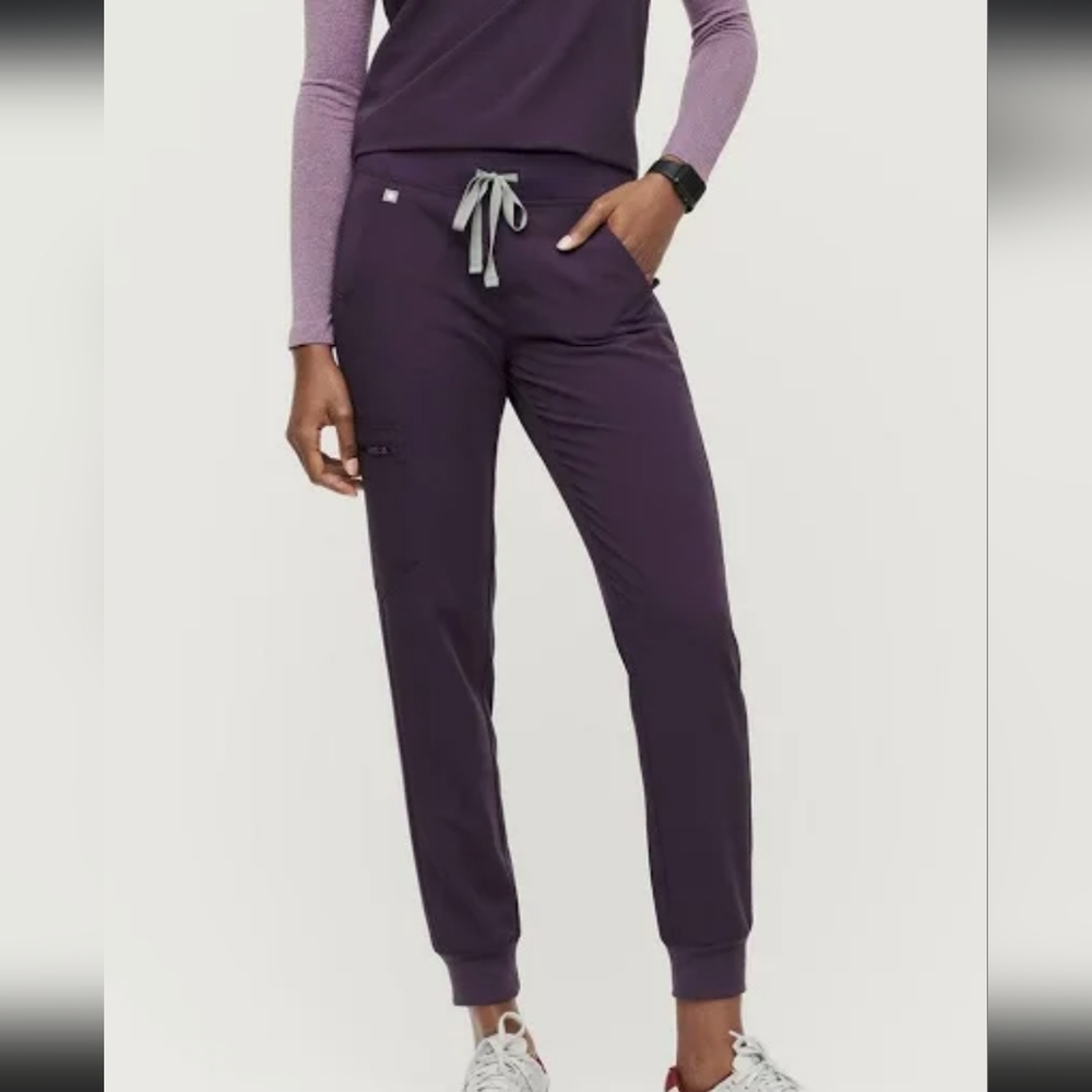 FIGS women's Purple Shadow High Waisted -Skinny Jogger 5 Pocket Scrub Pants